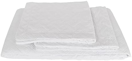 Altatac Reversible Ultra Soft Quilt Set 3 Piece Queen White