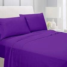 10 Pieces Comforter Set with Solid Purple Bedskirt and Duvet Cover
