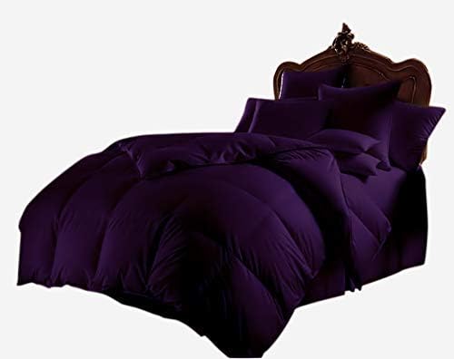 SUNSHINE BEDDING 8 PCS Quilted Down Comforter Set Purple