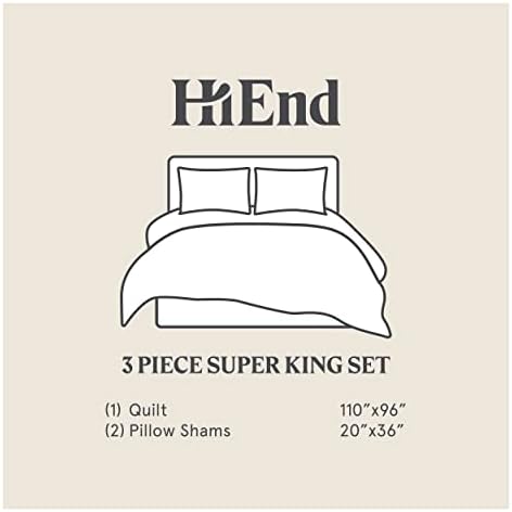 HiEnd Accents Colette 3 Piece Quilt Set Super King