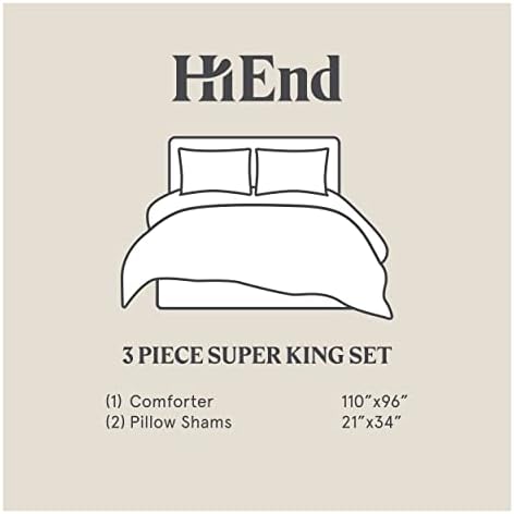 HiEnd Accents Sydney 3 Piece Super King Comforter Set