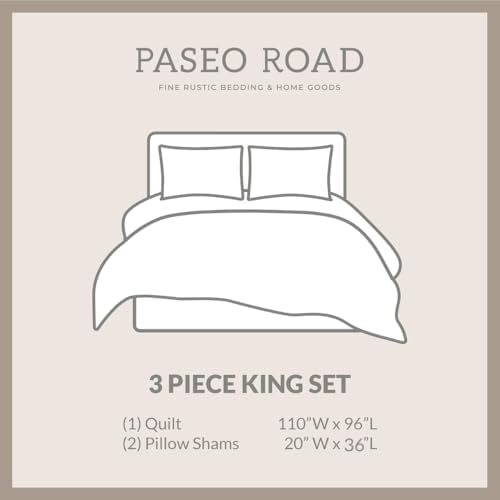H HIEND ACCENTS Super King Quilt Set with Pillow Shams