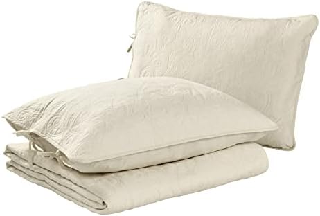 Laura Ashley Felicity Quilt Set King Ivory