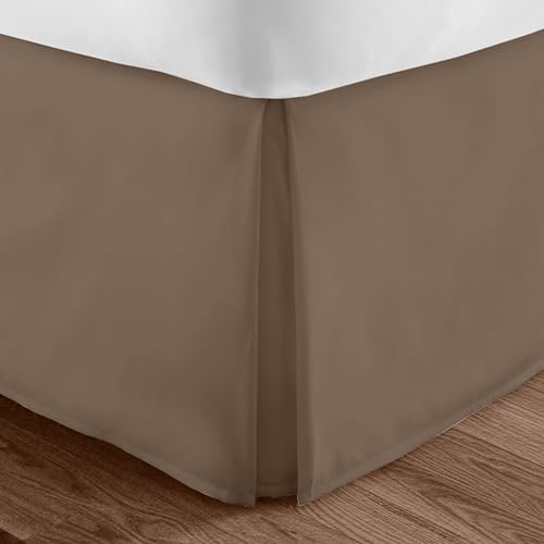 Cotton Tailored Bed Skirt with Pleats 15 Drop King