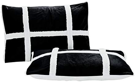 Elegant Comfort Reversible Sherpa Comforter Set KingCalifornia King Black