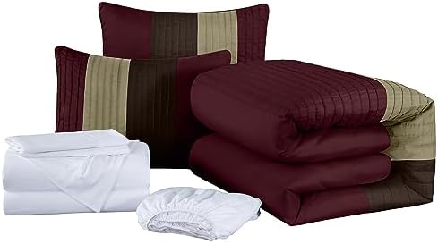 Chezmoi Collection 7-Piece California King Bed-in-a-Bag Set