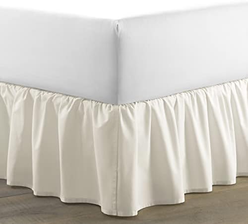 Laura Ashley Solid Ivory Ruffled Bedskirt Twin