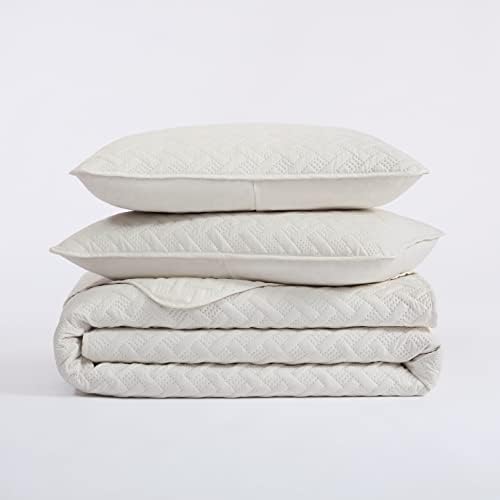 Serta ComfortSure Soft 3-Piece FullQueen Quilt Set Ivory
