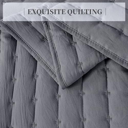 Suchbed Grey California King Quilt Set