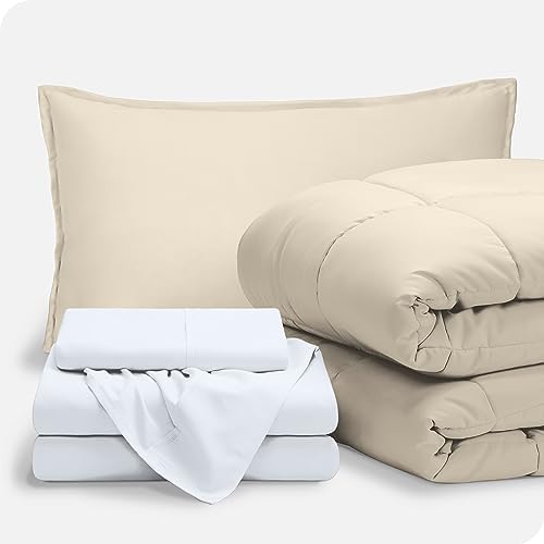 Upluxius SandWhite 7-Piece Full XL Bed-In-A-Bag Comforter Set