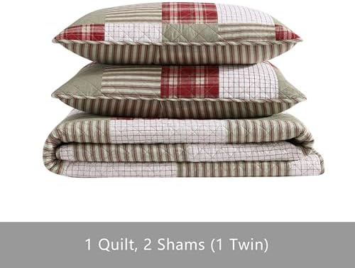 Eddie Bauer Queen Quilt Set in Camano Island Red