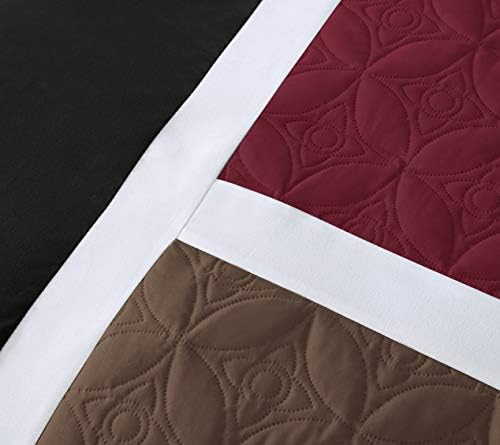 Chezmoi Collection Upland 7-Piece Quilted Comforter Set King