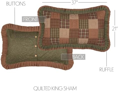 VHC Brands Crosswoods 3 Piece Quilt Set