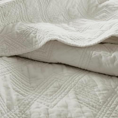 WDCOZY Beige Cotton Quilt Bedding Set