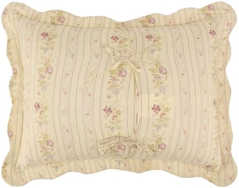 Greenland Home Antique Rose King Quilt Set in Ecru