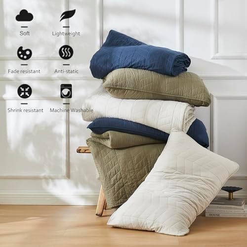 Palassio Dark Beige Cotton Quilt Set for King Size Bed