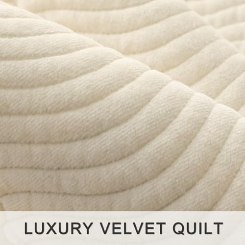 Cotton Striped Quilt Set 3 Piece King Size Reversible