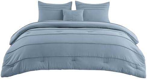 Bedsure King Comforter Set - 4 Piece Pinch Pleat Bedding