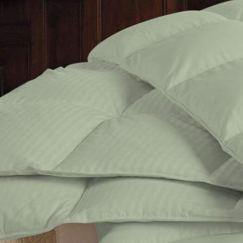 600 Thread Count Super King Comforter Set 3 Piece Sage Stripe