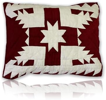 Patch Magic Red Feathered Star Super King Quilt Set