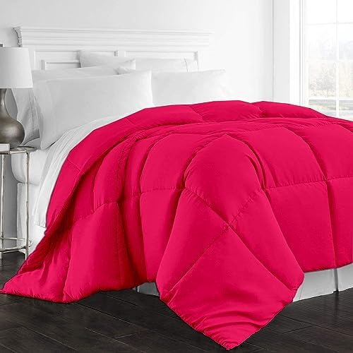 Dainty Homes 9-Piece Comforter Set Solid Red Full XL