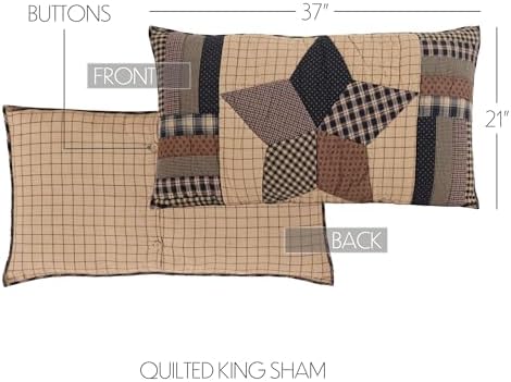 VHC Brands Bingham Star 5 Piece Quilt Set