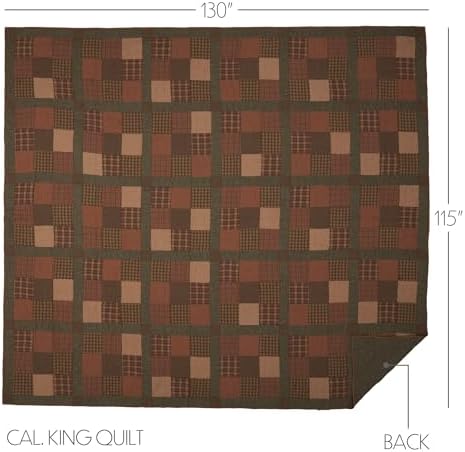VHC Brands Crosswoods 3 Piece Quilt Set