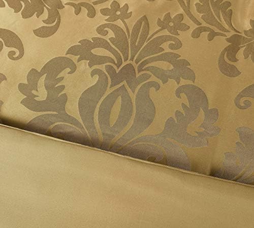 Chezmoi Collection 7-Piece Comforter Set California King Gold