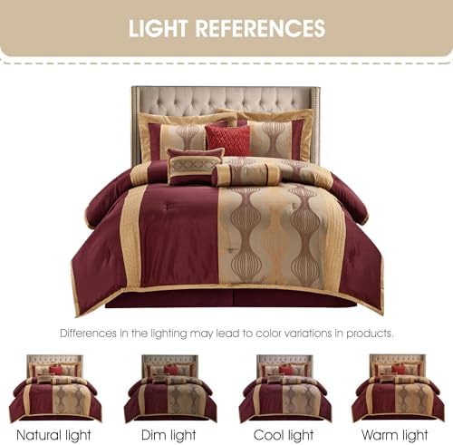 Stratford Park Gold 7-Piece Microfiber Comforter Set 1
