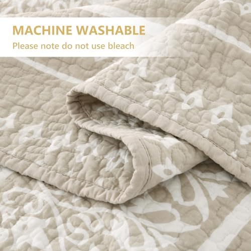 LORRIARD King Size Quilt Boho Bedding Set 3 Pieces