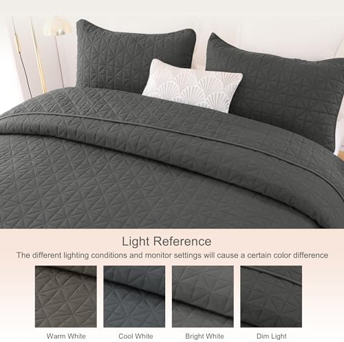 Exclusivo Mezcla Queen Quilt Set with Grid Pattern