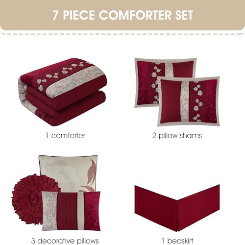 Stratford Park Floral 7-Piece Comforter Set California King