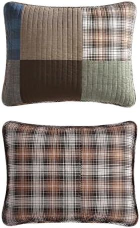 Eddie Bauer King Quilt Set - Classic Patchwork Green