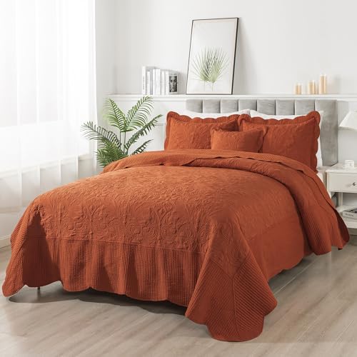 HoneiLife Oversized King Quilt Set - 128x120 Cal King 4-Piece