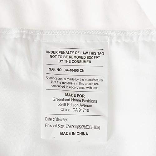 Greenland Home - GL-1107FBSF Cotton Voile Dust Ruffle 15-inch L White