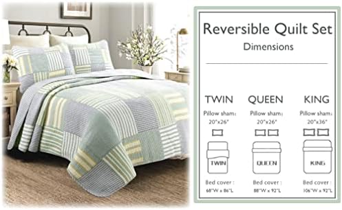 Cozy Line 100 Cotton Reversible Quilt Bedding Set