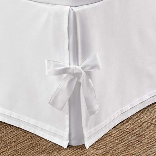 Laura Ashley Twin Bedskirt White Smooth Cotton Sateen