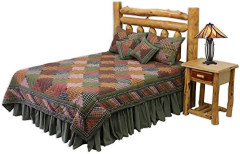Patch Magic Harvest Log Cabin California King Quilt Set 1