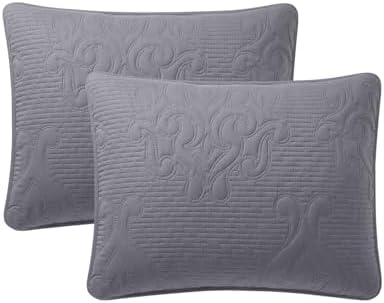 VCNY Home - Quilt Set 3-Piece FullQueen Solomun Grey