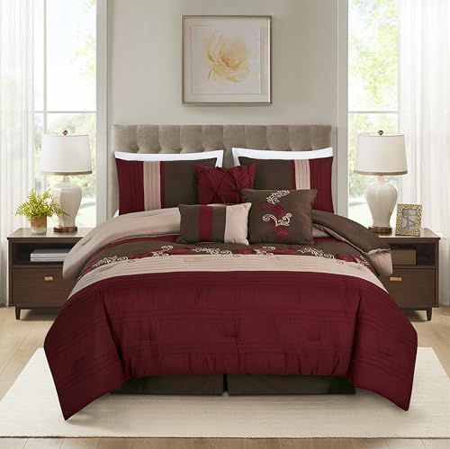 Chezmoi Napa 7-Piece Comforter Set Queen