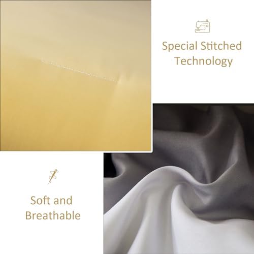 Dinjoy Boho Ombre Yellow Comforter Set 7 Piece Full Size
