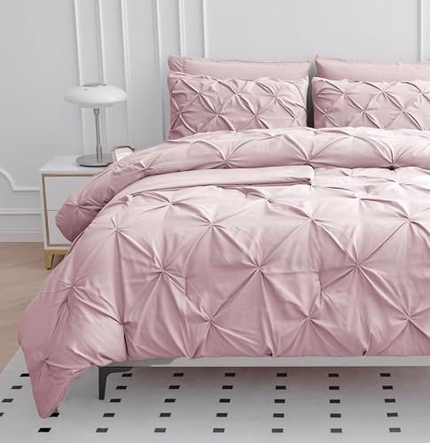 Lane Linen Cal King Comforter Set - 7 Piece Sepia Rose