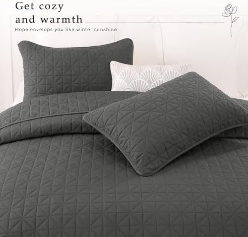 Exclusivo Mezcla Queen Quilt Set with Grid Pattern