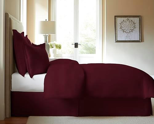 FRESH IDEAS Cotton Bed Skirt 15 Drop California King