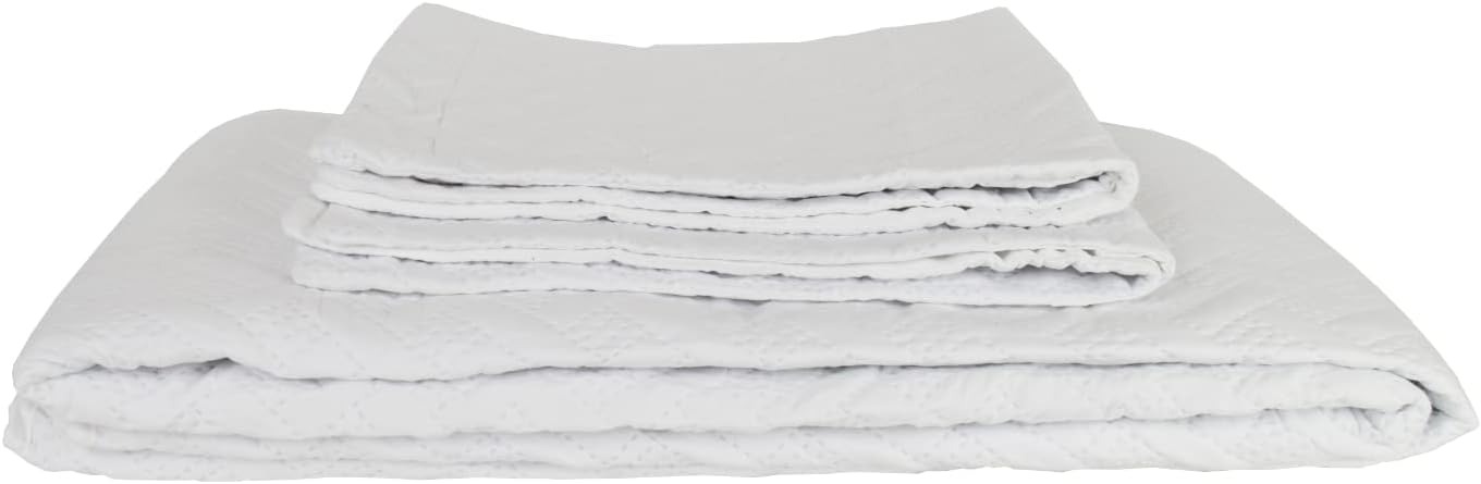 Altatac Reversible Ultra Soft Quilt Set 3 Piece Queen White