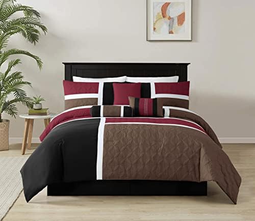 Chezmoi Collection Upland 7-Piece Quilted Comforter Set King