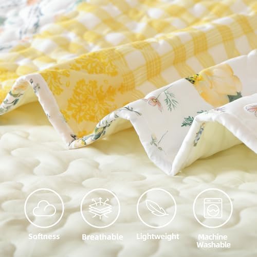 YIKUSH King Size Floral Quilt Set 3 Pieces