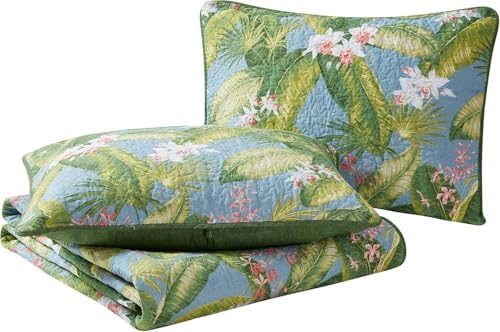 Tommy Bahama King Quilt Set with Shams Reversible Cotton Bedding 1
