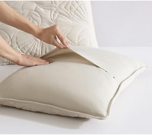 CARIBBEAN JOE King Outlined Shell Quilt Set Coastal Beach Style
