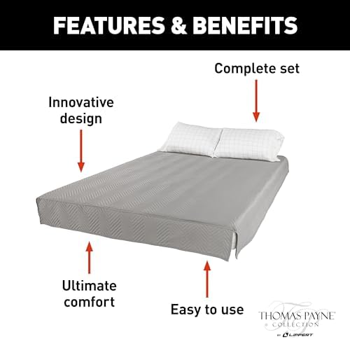Lippert Easy Zzzs RV Bedding Set - Queen Grey 1